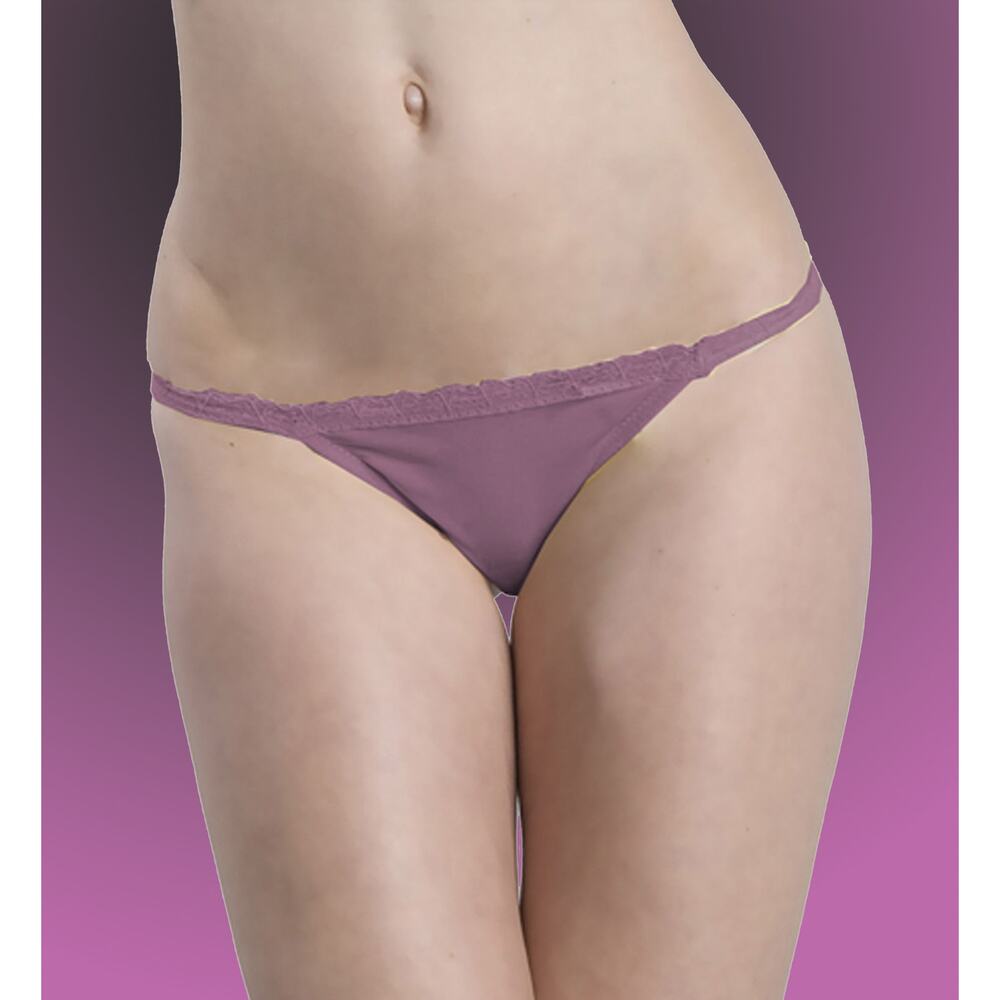 2 PAIR SEVEN TIL MIDNIGHT KEYHOLE THONG PANTIES LINGERIE SIZE 4X NEW
